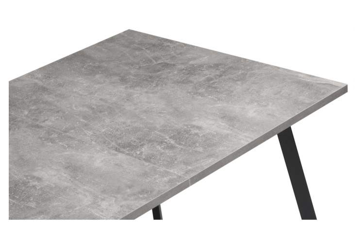 Стол деревянный Кортни 117 (157) x 77 бетон светлый / черный матовый-12