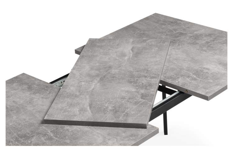 Стол деревянный Кортни 117 (157) x 77 бетон светлый / черный матовый-13