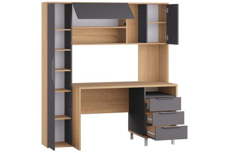 Компьютерный стол Комфорт 12.95 N дуб сонома / темно-серый-2