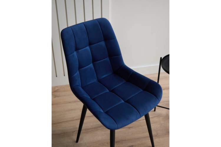 Стул на металлокаркасе Челси 360 К синий (zd 798) / черный np-7