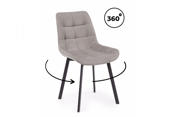 Стул на металлокаркасе Челси 360 П латте (zd 290) / черный np