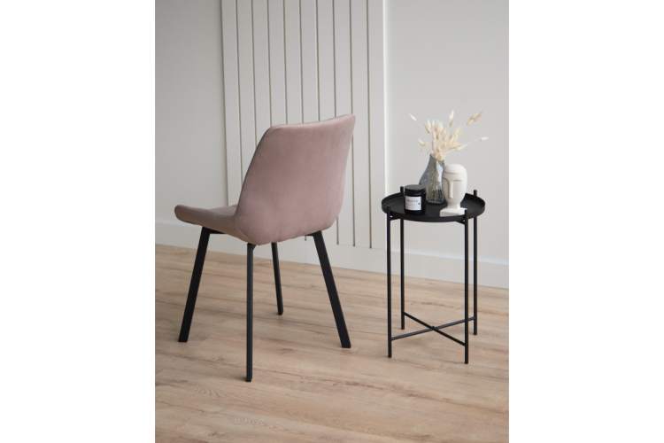 Стул на металлокаркасе Челси 360 П латте (zd 290) / черный np-9