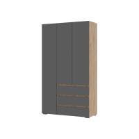 Шкаф Элла ШК 06 серый графит 0162 / дуб крафт золото