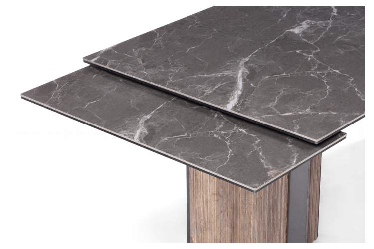 Керамический стол Саливан 180x90 nero marquina / дуб бомонд лофт-12