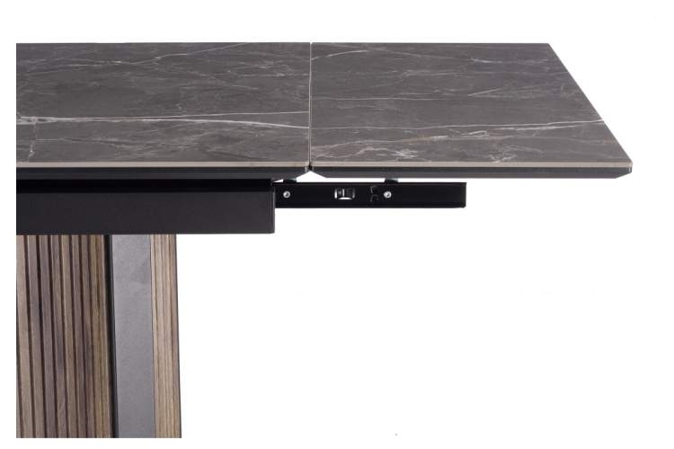 Керамический стол Саливан 180x90 nero marquina / дуб бомонд лофт-13