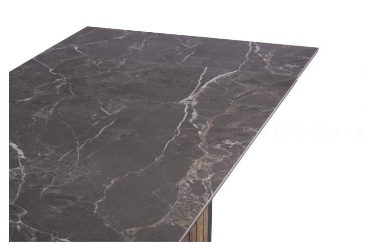 Керамический стол Саливан 180x90 nero marquina / дуб бомонд лофт-14