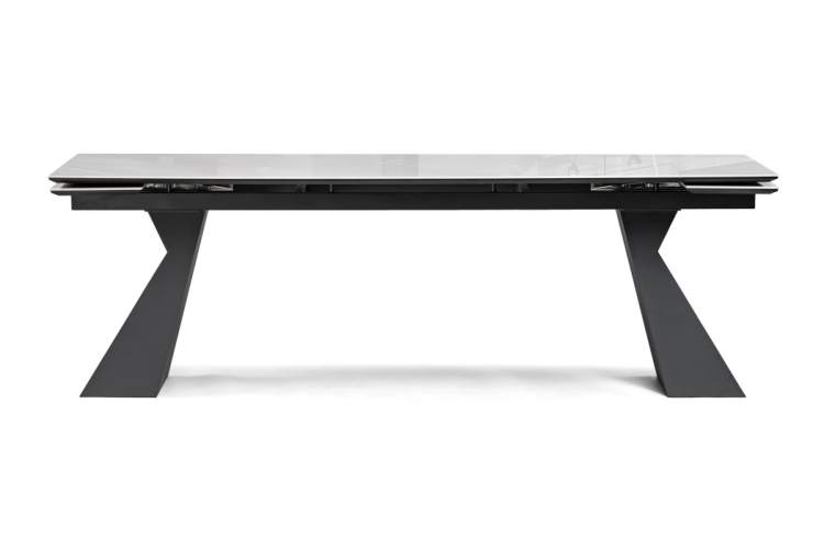 Керамический стол Денхольм 240(290)х100х75 rystal onyx bianco / черный-2