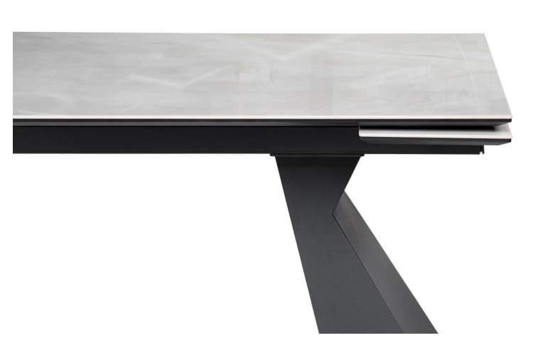 Керамический стол Денхольм 240(290)х100х75 rystal onyx bianco / черный-6