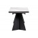 Ливи 140х80х78 белый мрамор / черный Керамический стол