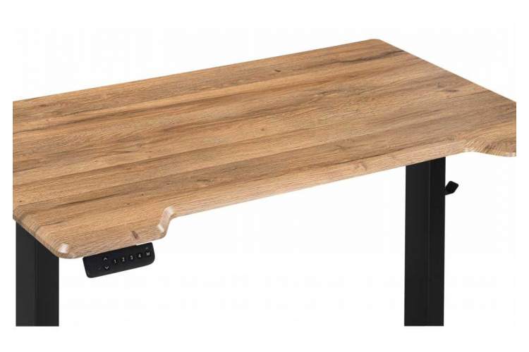 Компьютерный стол Маркос с механизмом подъема 120х75х75 дуб вотан / черный-6