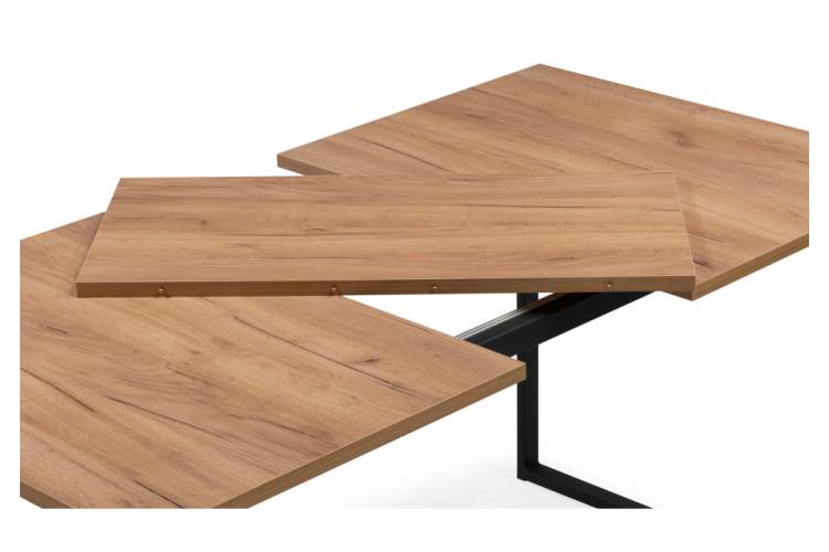 Стол деревянный Лиман 117 (157) x 77 дуб крафт золотой / черный матовый-11