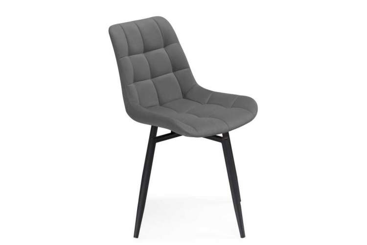 Стул на металлокаркасе Челси К крутящийся темно-серый / черный-3