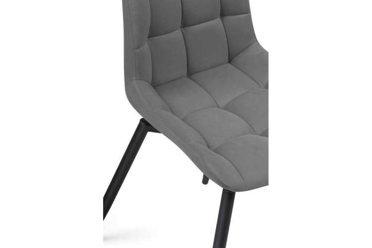 Стул на металлокаркасе Челси К крутящийся темно-серый / черный-6