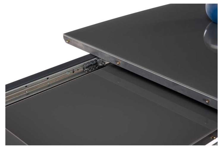 Стол стеклянный Теон дуб антор натуральный / графит-2