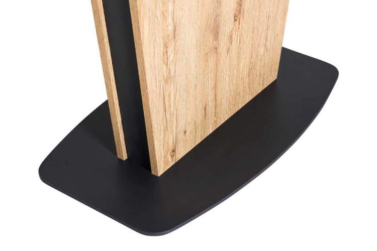 Стол стеклянный Теон дуб антор натуральный / графит-4