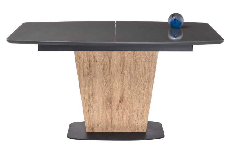 Стол стеклянный Теон дуб антор натуральный / графит-7