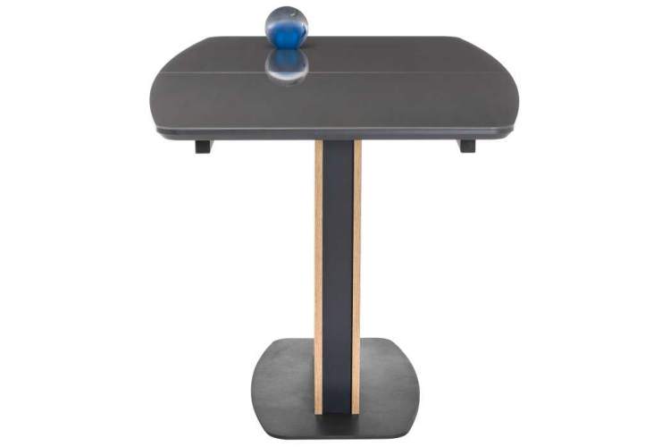 Стол стеклянный Теон дуб антор натуральный / графит-8