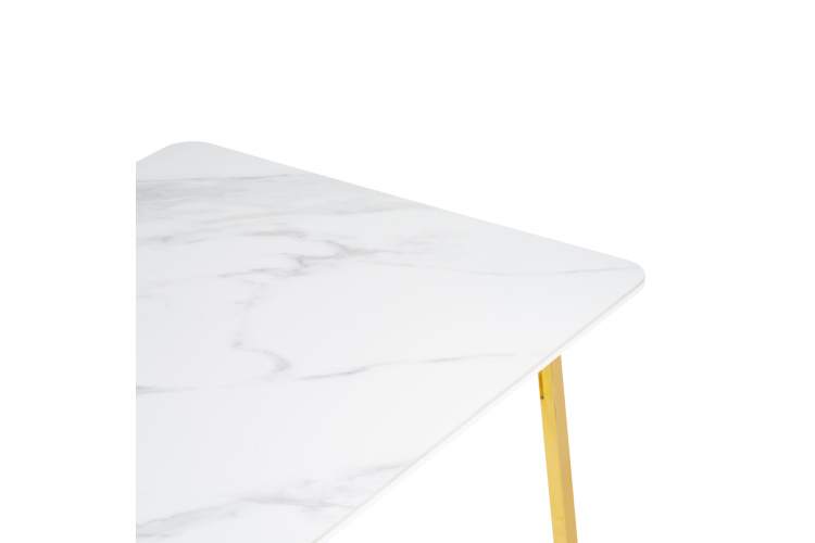 Керамический стол Селена 1 160х90х77 белый мрамор / золото-10