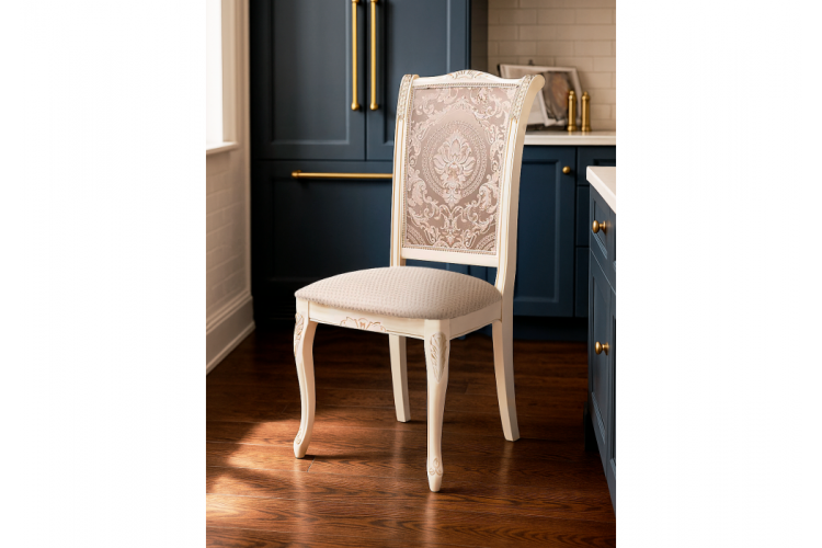 Стул деревянный Керия ткань бежевый / слоновая кость-1