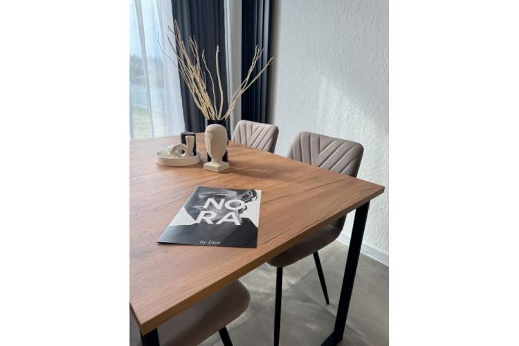 Стол деревянный Лиман 117 (157) x 77 дуб крафт золотой / черный матовый-17