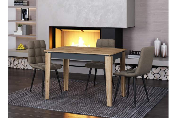 Стол деревянный Алвин дуб вотан / графит-1