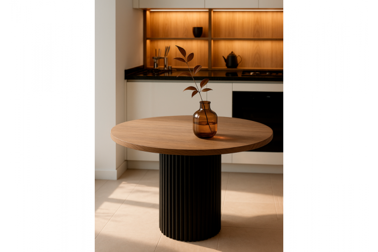 Стол деревянный Барел 90 орех кантри / черный-1