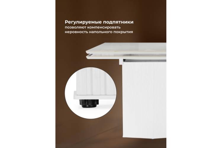 Керамический стол Монерон 200x100 дерево / белый-6