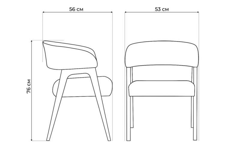 Стул деревянный Невада 1 ткань 234 / черное дерево-2
