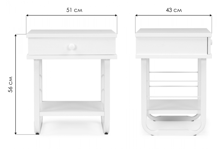 Тумба прикроватная Малгома черная / венге-1