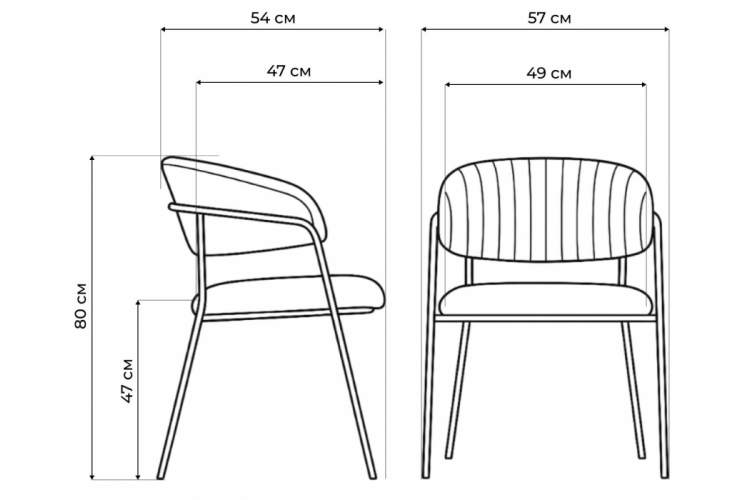 Стул на металлокаркасе Kamelia зеленый / золото-2
