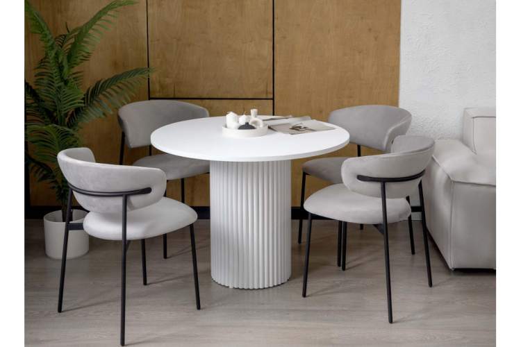 Стол деревянный Барел 110 белый / белый-2