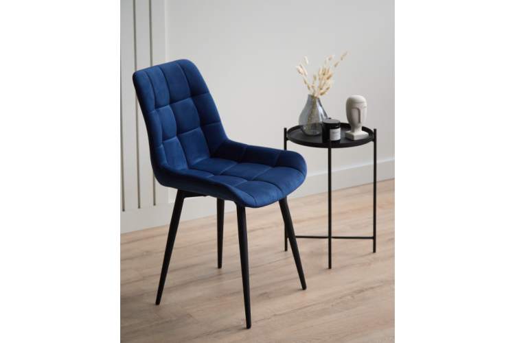 Стул на металлокаркасе Челси 360 К синий (zd 798) / черный np-1