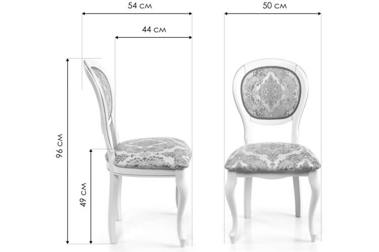 Стул деревянный Adriano молочный с патиной-1