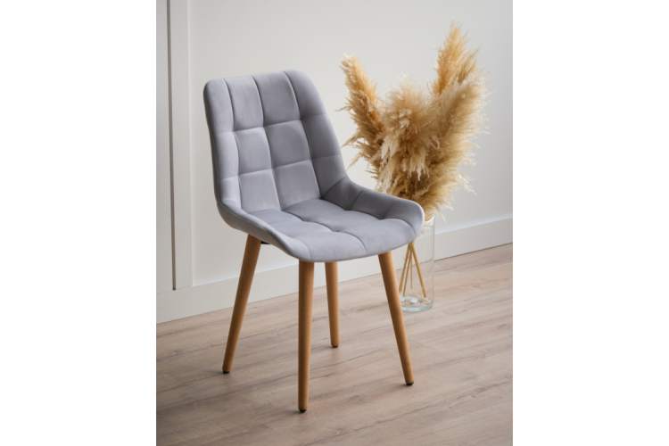 Стул деревянный Челси светло-серый (zd 960) / светлое дерево np-1