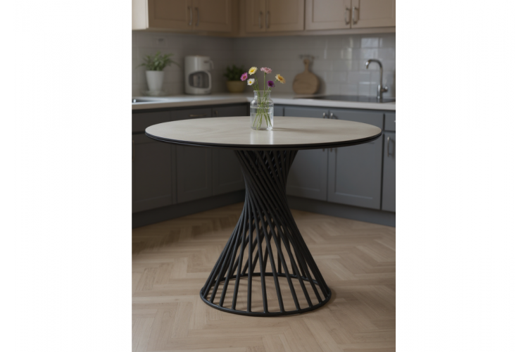 Керамический стол Вивиен 110 krater perla repose / черный-1