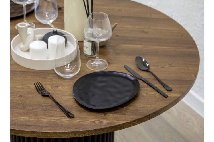 Стол деревянный Барел 90 орех кантри / черный-11