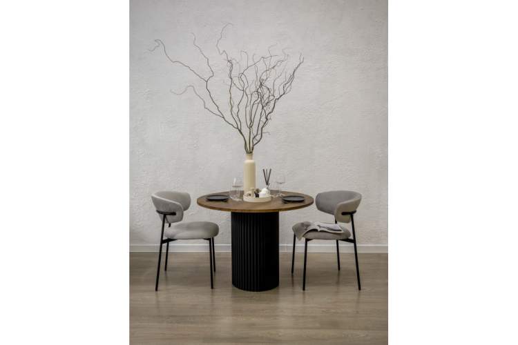 Стол деревянный Барел 90 орех кантри / черный-2