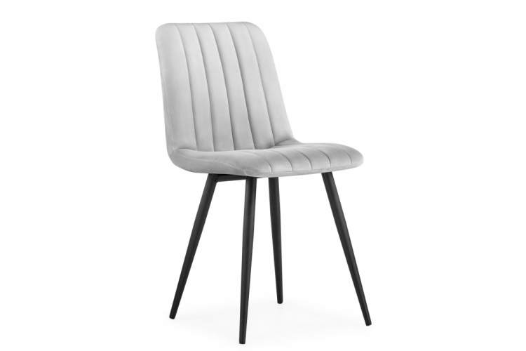 Стул на металлокаркасе Дани серый велюр velutto 52 / черный