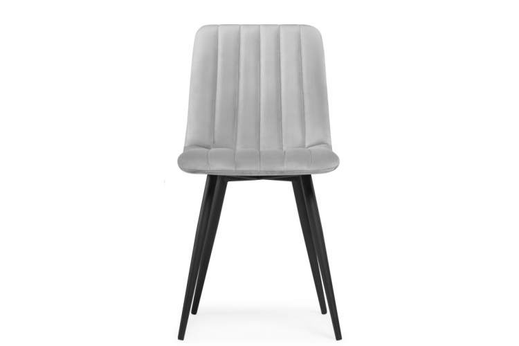 Стул на металлокаркасе Дани серый велюр velutto 52 / черный-2