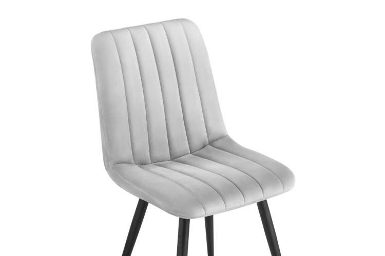 Стул на металлокаркасе Дани серый велюр velutto 52 / черный-5