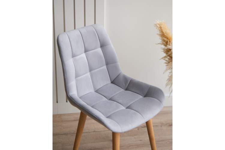 Стул деревянный Челси светло-серый (zd 960) / светлое дерево np-6