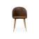 Стул на металлокаркасе Aldo dark brown / wood