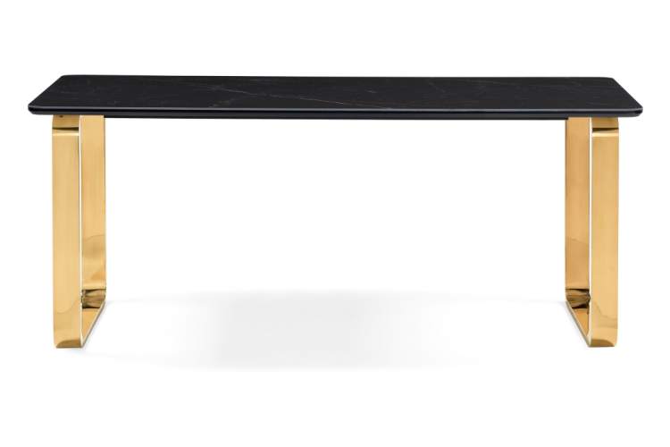 Керамический стол Селена 4 180х90 черный мрамор / золото-2