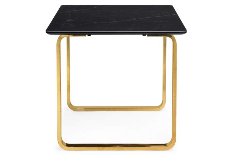 Керамический стол Селена 4 180х90 черный мрамор / золото-3