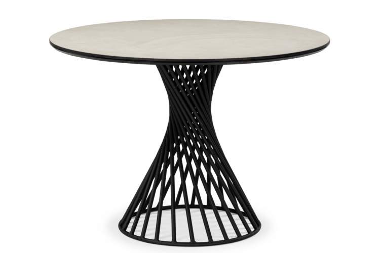 Керамический стол Вивиен 110 krater perla repose / черный