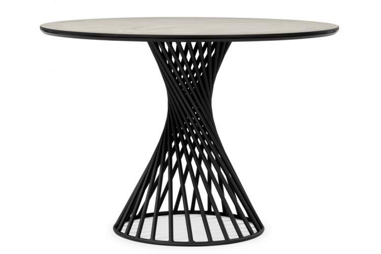 Керамический стол Вивиен 110 krater perla repose / черный-8