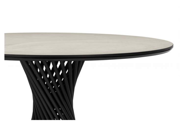 Керамический стол Вивиен 110 krater perla repose / черный-10