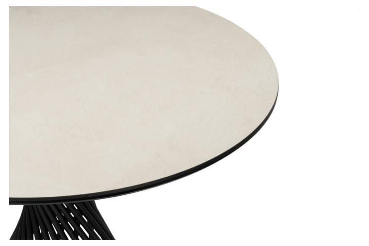 Керамический стол Вивиен 110 krater perla repose / черный-11