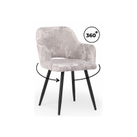 Стул на металлокаркасе Эолин 360 латте (simple 008) / черный