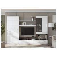 Готовая гостиная Jimenez дуб венге / белый глянец